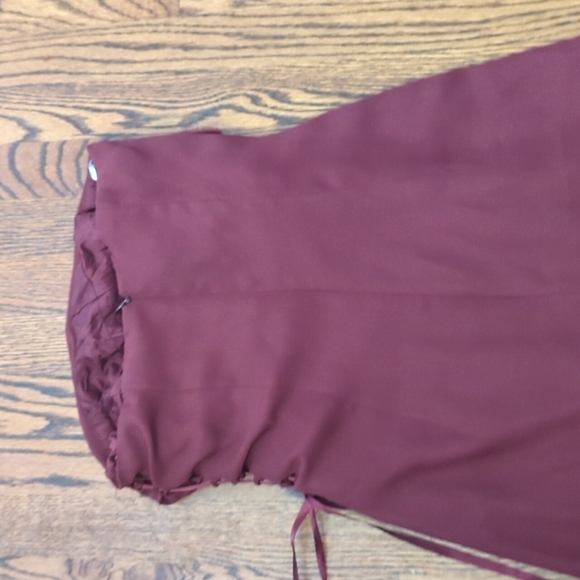 Purple Wine strapless maxi sweeping flowey bridesmaid Prom gown Gossip Girl sz 2 - Picture 8 of 11